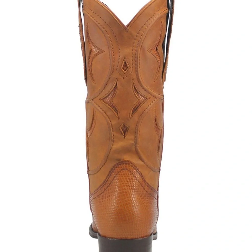 NEW Dingo Men’s Dodge City Leather Boots Western Tan Brown Size 7 D